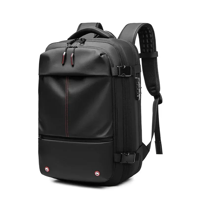 Men's 17-Inch Laptop Backpack with Vacuum Compression - Large Capacity Business and School Backpack for Outdoor Use