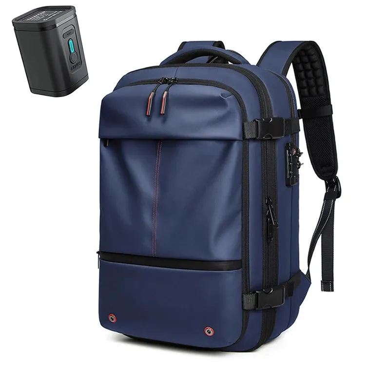 Men's 17-Inch Laptop Backpack with Vacuum Compression - Large Capacity Business and School Backpack for Outdoor Use