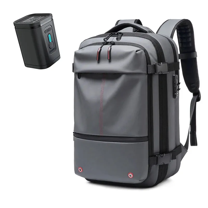 Men's 17-Inch Laptop Backpack with Vacuum Compression - Large Capacity Business and School Backpack for Outdoor Use