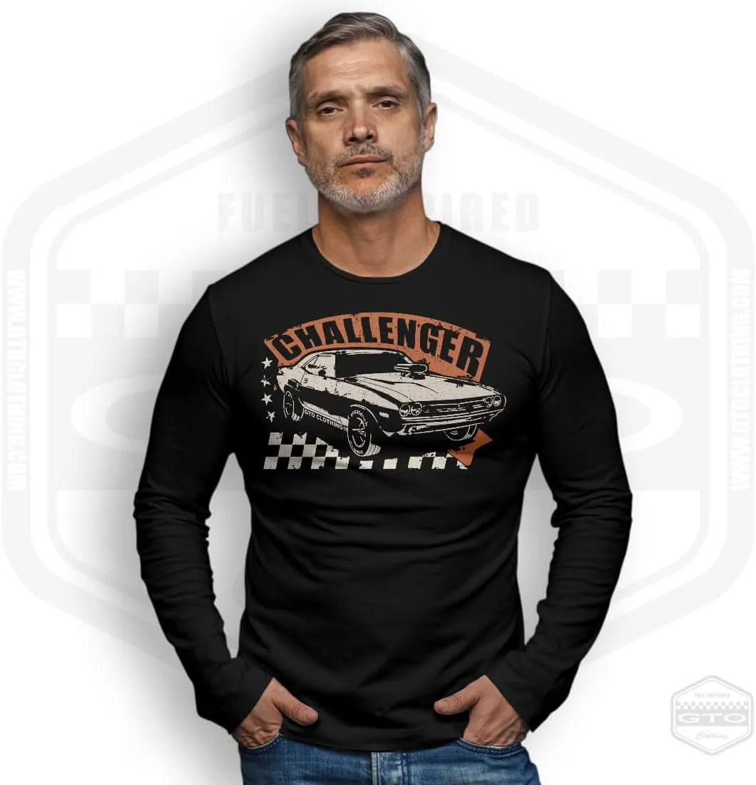 Men's 1971 Challenger Ltd American Muscle Car Long Sleeve Shirt