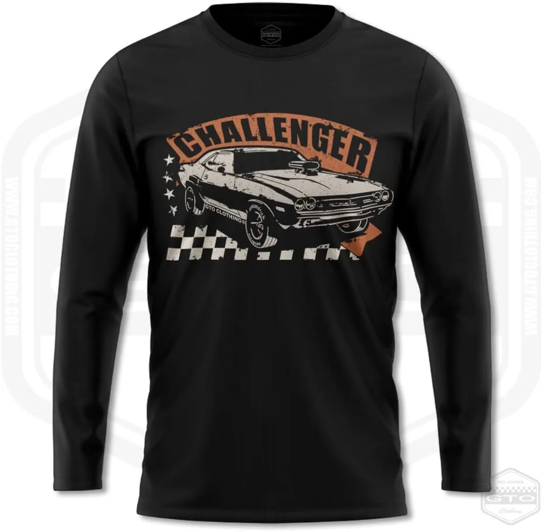 Men's 1971 Challenger Ltd American Muscle Car Long Sleeve Shirt