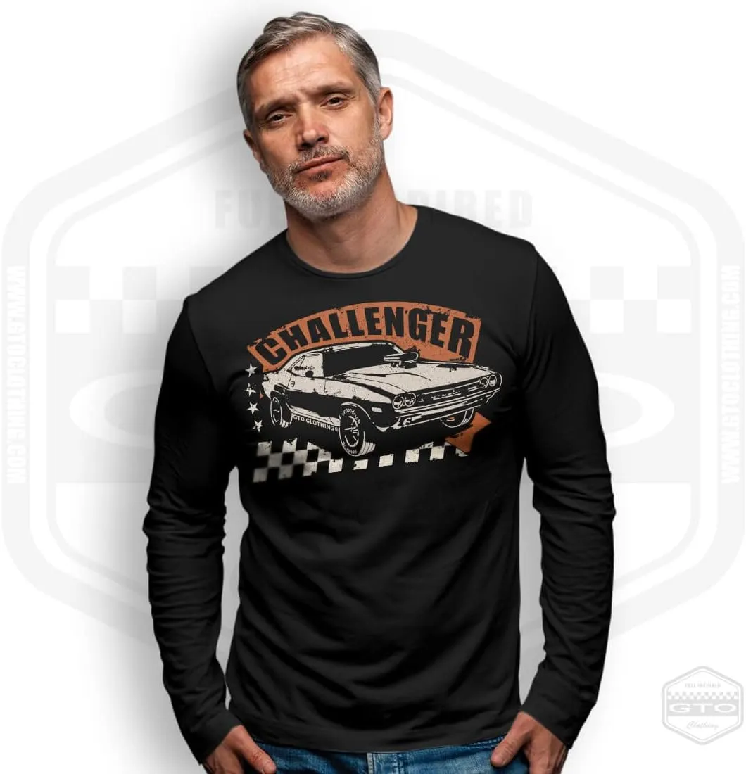 Men's 1971 Challenger Ltd American Muscle Car Long Sleeve Shirt