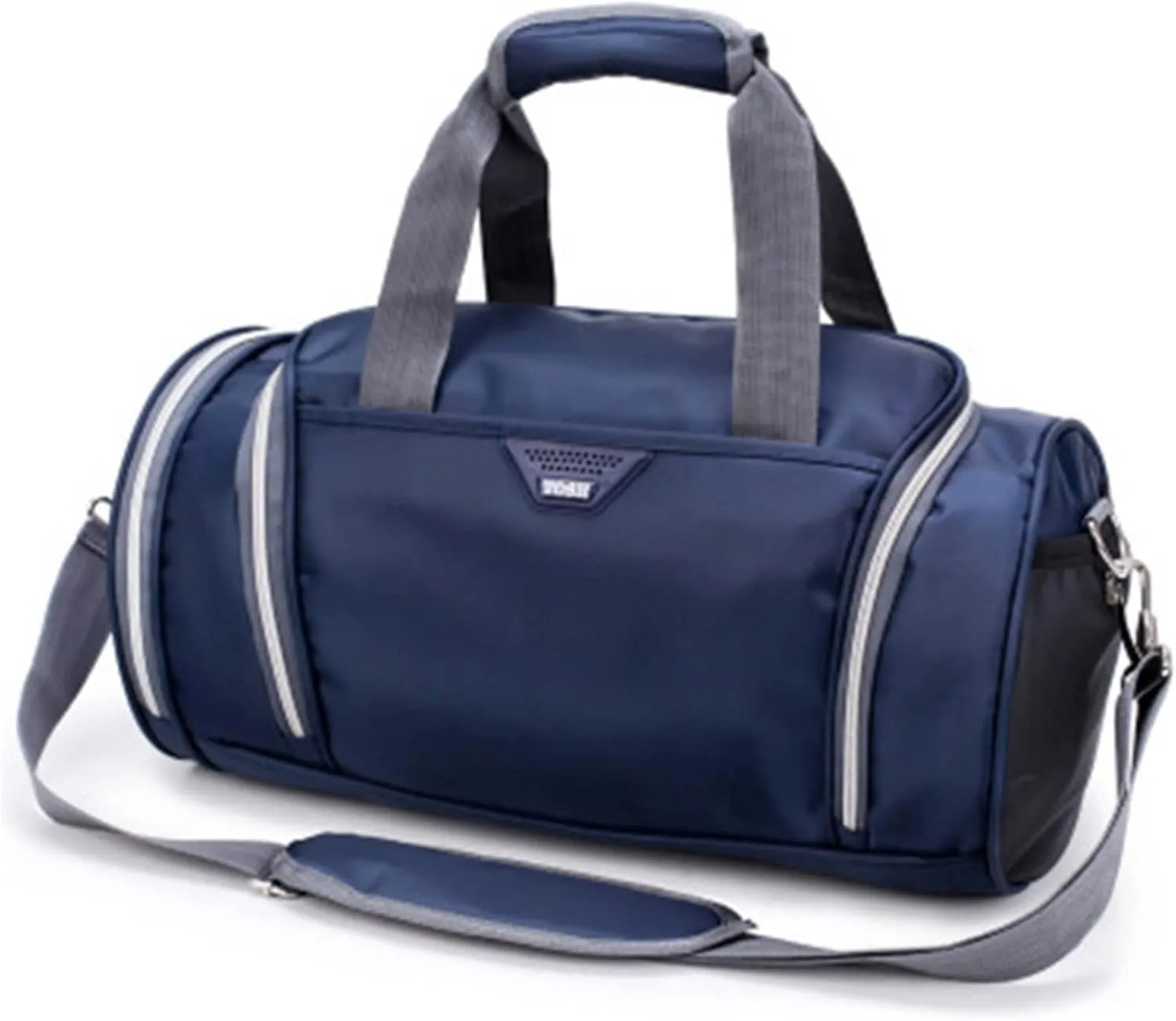Men's and Women's Waterproof Sports Backpack Fitness Travel Tote Bag Outdoor Shoe Bag Separate Space (Drak Blue)