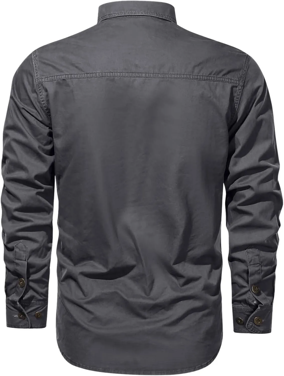 Mens Long Sleeve Shirts Casual 2024 Slim Fit Solid Color Cardigan Long Sleeve Shirt Shirts Men Tee Shirts Mens Day