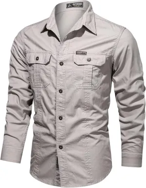 Mens Long Sleeve Shirts Casual 2024 Slim Fit Solid Color Cardigan Long Sleeve Shirt Shirts Men Tee Shirts Mens Day