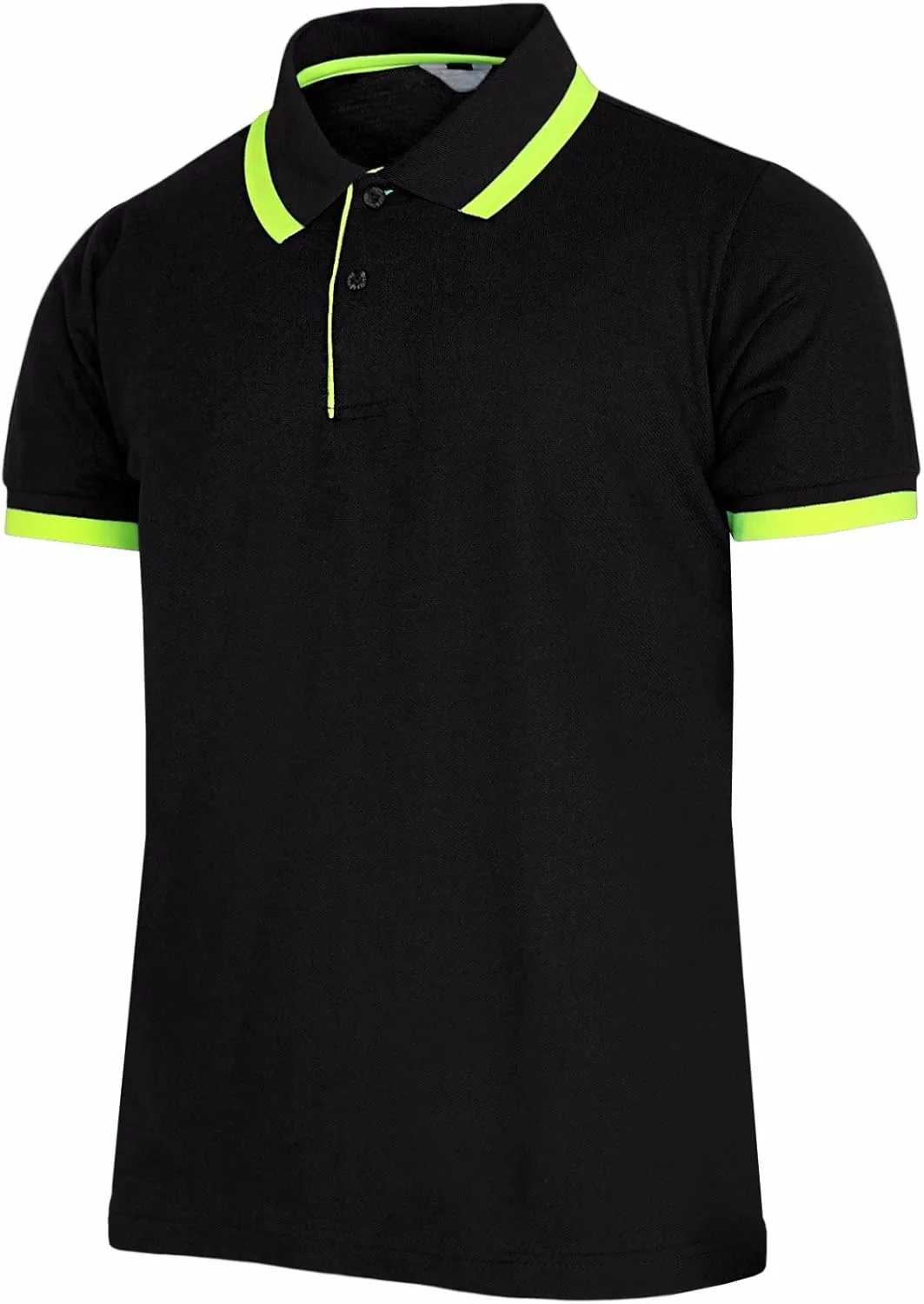 Men's Pique Polo Shirts Short Sleeve Fluorescent Point Polo Shirt