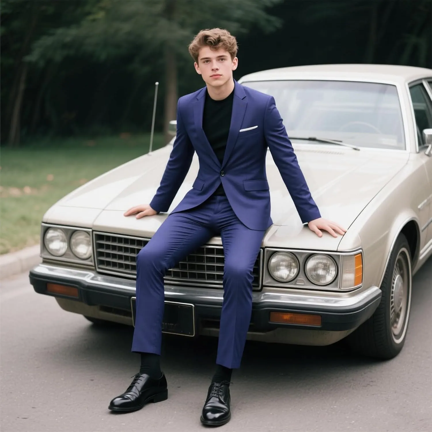 Mens Suits 2 Piece Slim Fit Casual One Button Solid Suits for Mens Business Wedding Party Jacket Blazer & Pants Set