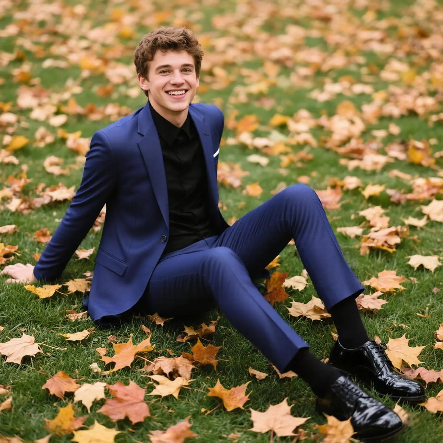 Mens Suits 2 Piece Slim Fit Casual One Button Solid Suits for Mens Business Wedding Party Jacket Blazer & Pants Set