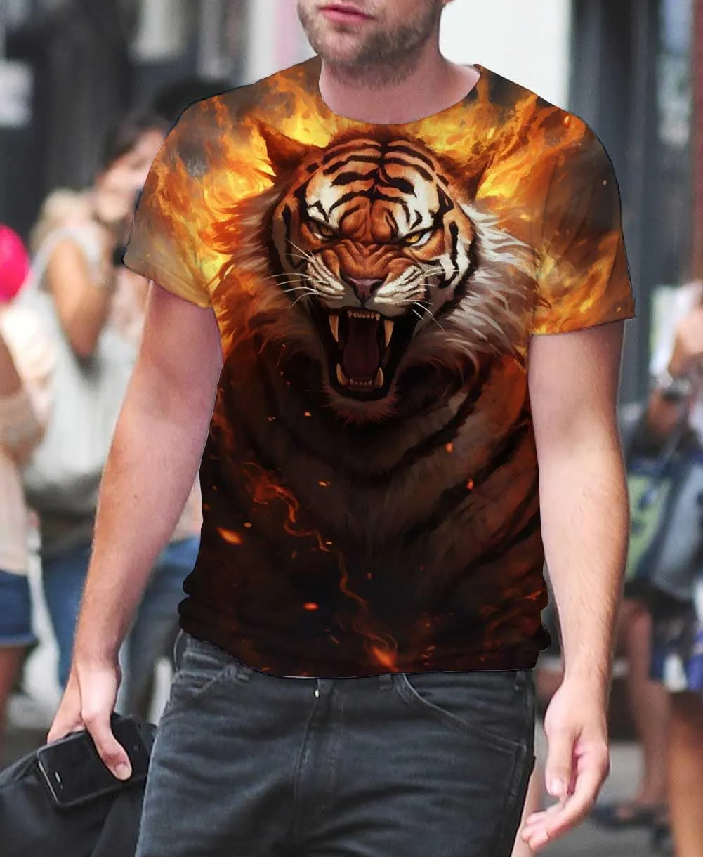 Men's Tees-Soft Fitted Cool Design Graphic T Shirt