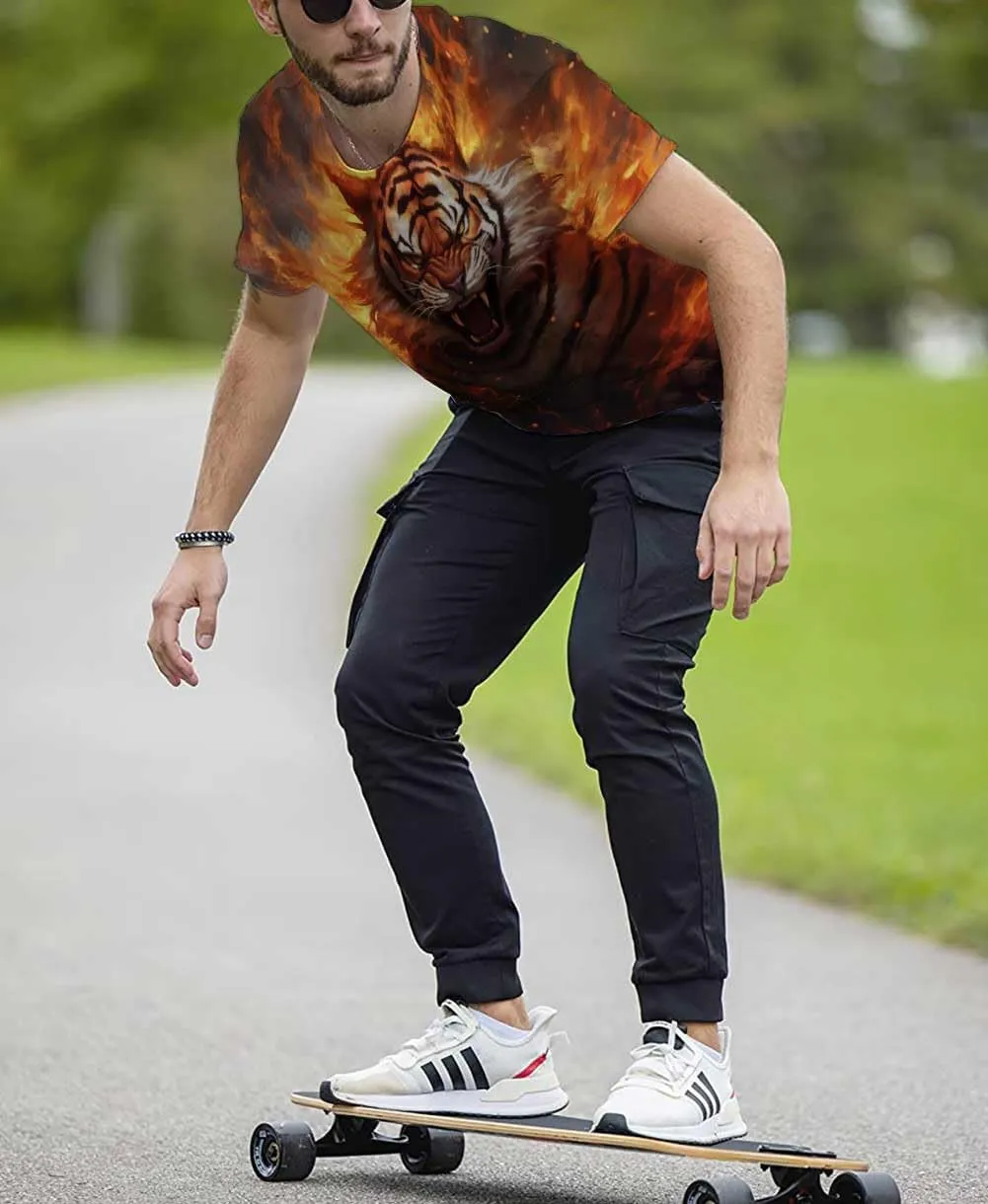 Men's Tees-Soft Fitted Cool Design Graphic T Shirt