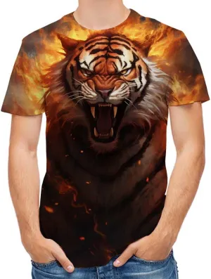 Men's Tees-Soft Fitted Cool Design Graphic T Shirt