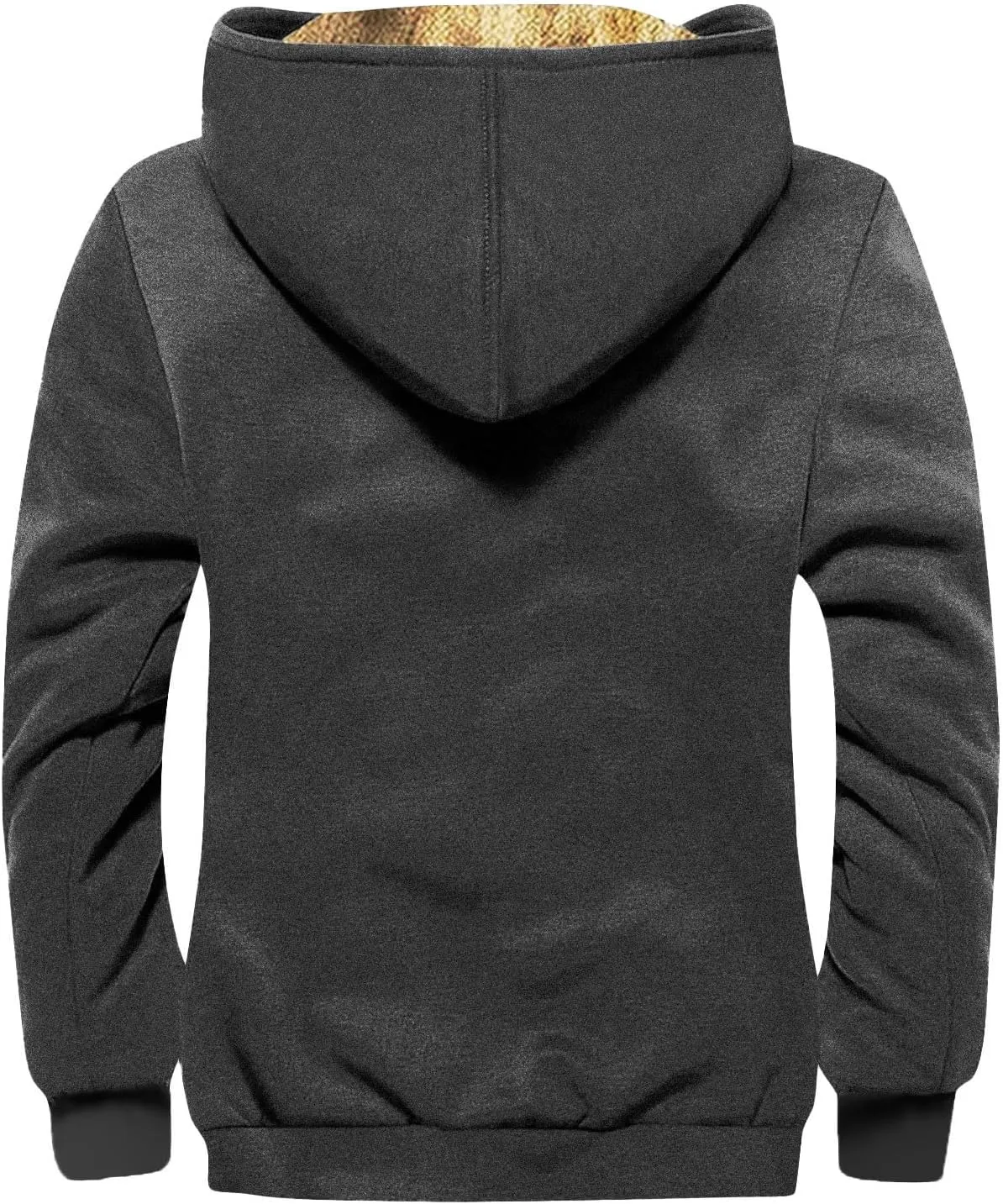 Mens Vintage Fleece Jacket Sherpa Lined Winter Coats Faux Tactical Jackets Casual Zipper Varsity Coat Plus Size