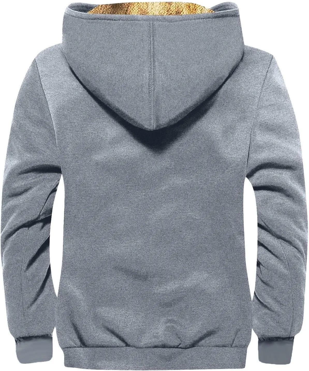 Men's Western Vintage Print Sherpa Fleece Lined Jackets Winter Warm Cozy Outerwear Quilted Down Varsity Coat Hooded