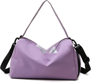 Mens Womens Sports Gym Bag Waterproof Cylinder Shoulder Outdoor Swimming Travelling Handbag