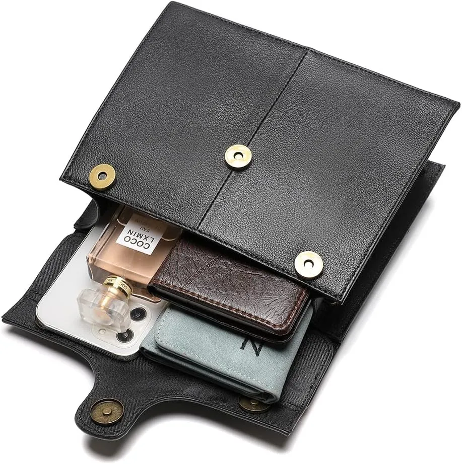 Micoklinlin Crossbody Bags for Women Genuine Leather Novelty Trendy Steampunk Phone Shoulder Bag Mens Handbag for Travel