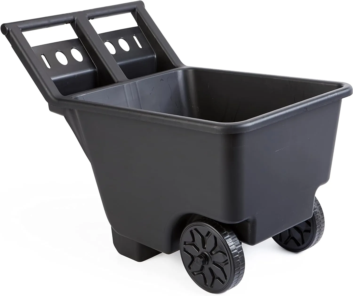 Mighty Tuff Yard Cart, Heavy Duty Wheeled Large Capacity Cart, 4.5 Cubic Feet, 200-pound Capacity Black