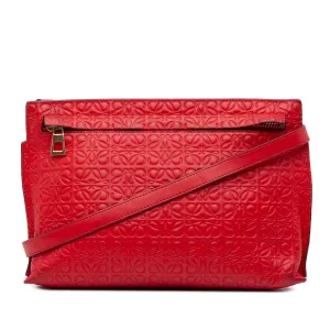 Mini Anagram Embossed Leather Repeat T Crossbody