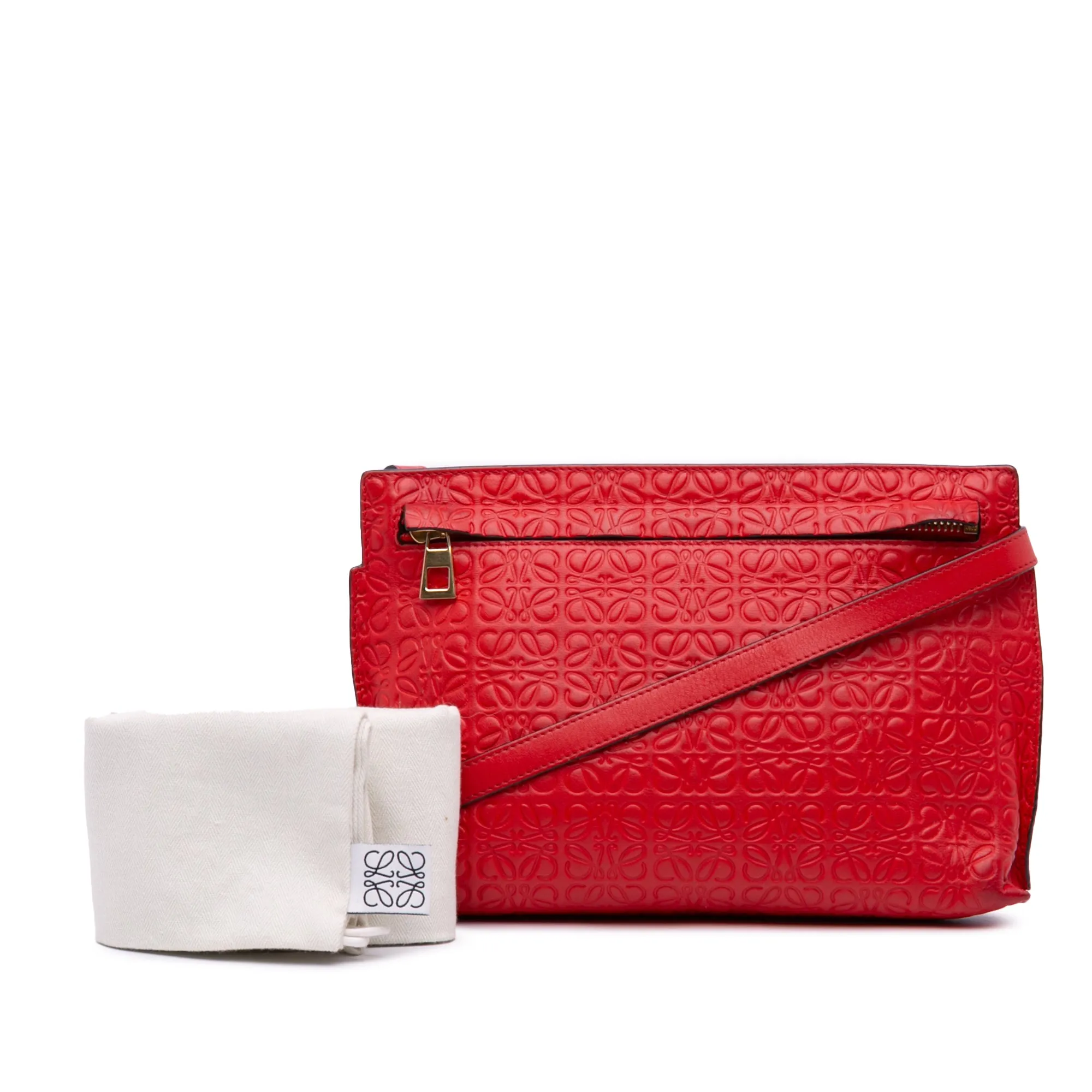 Mini Anagram Embossed Leather Repeat T Crossbody