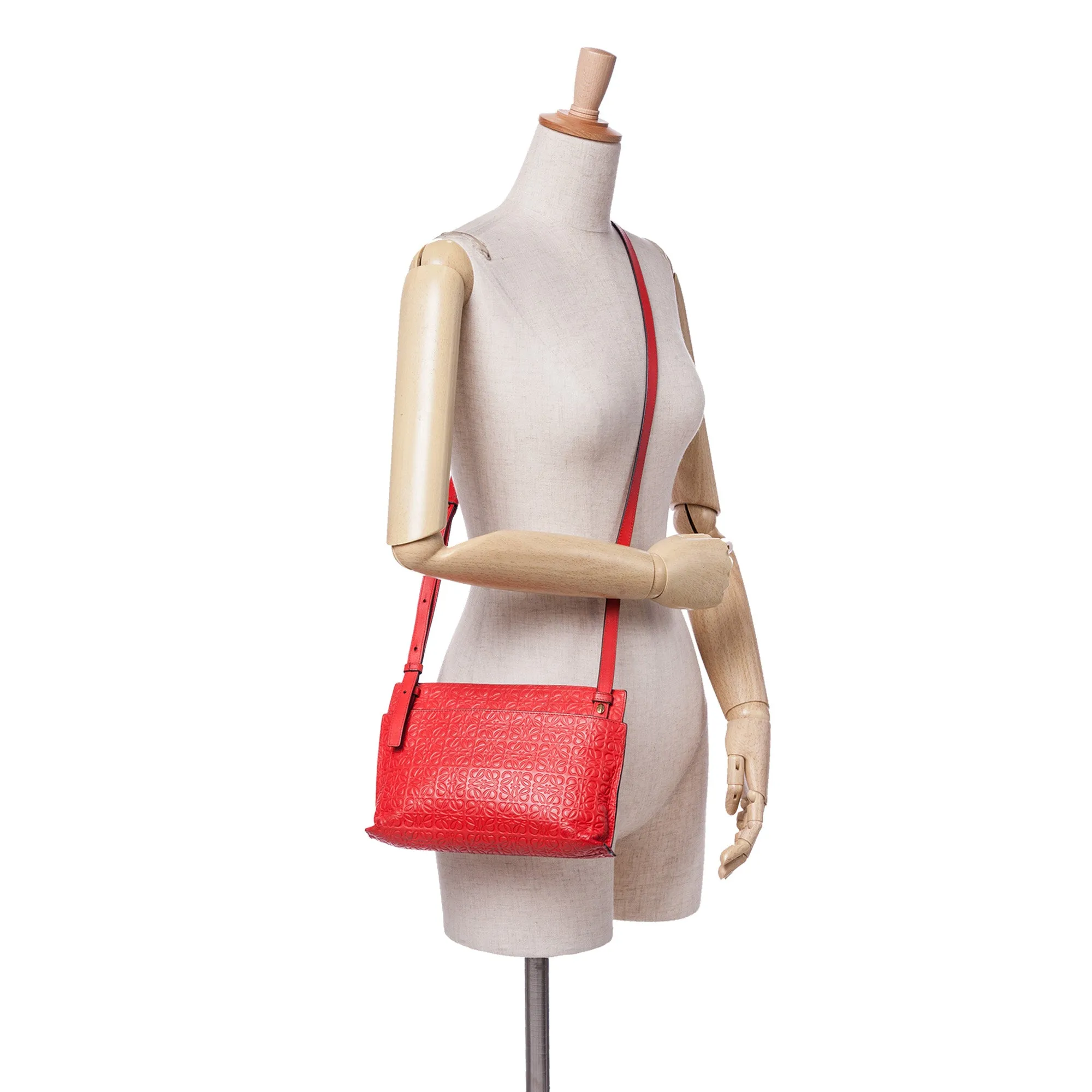 Mini Anagram Embossed Leather Repeat T Crossbody