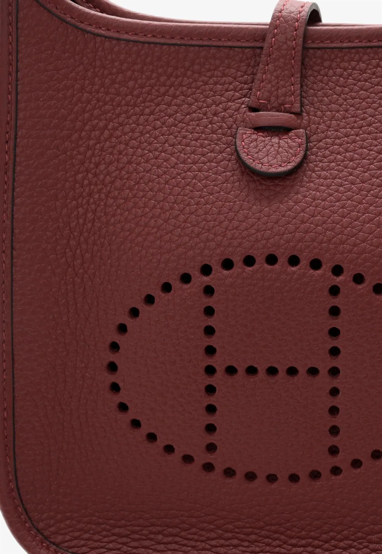 Mini Evelyne 16 Amazone in Rouge H Clemence Leather with Gold Hardware