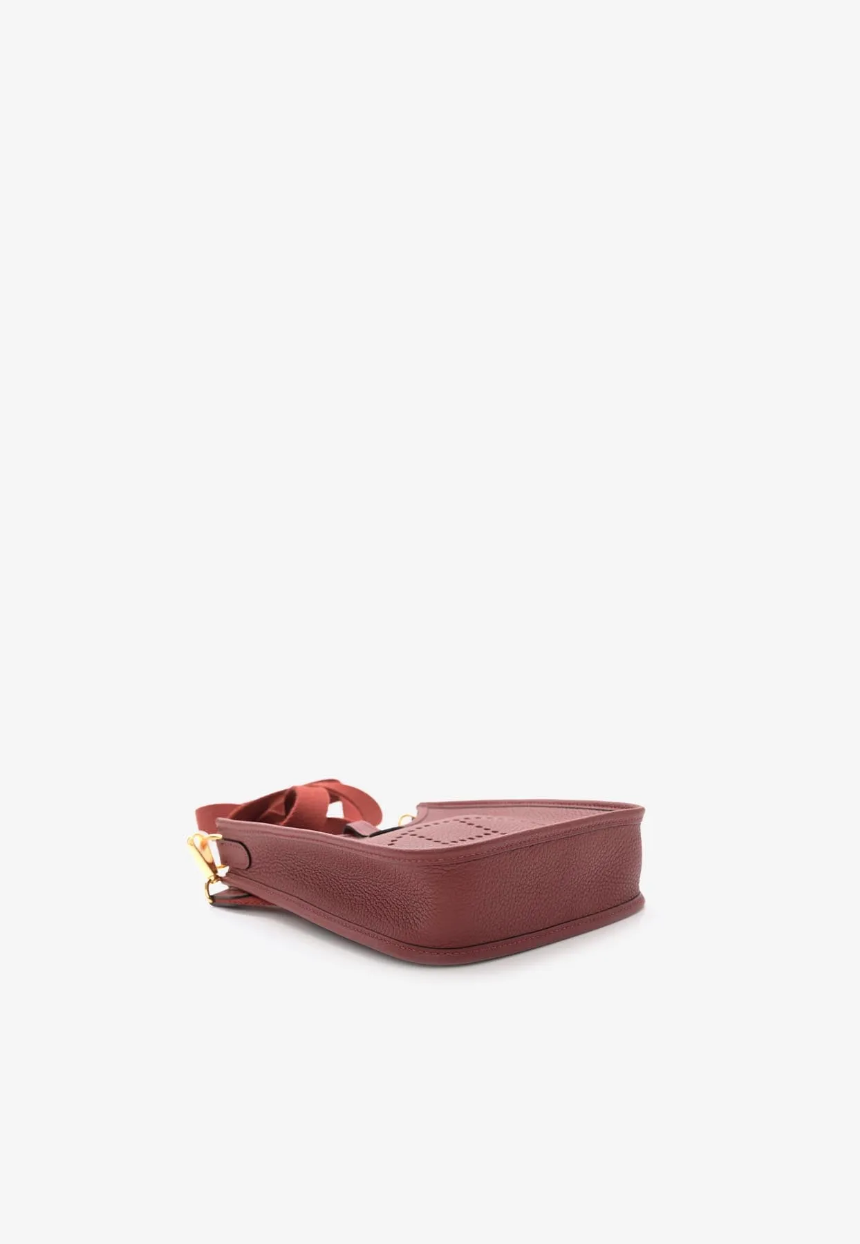 Mini Evelyne 16 Amazone in Rouge H Clemence Leather with Gold Hardware