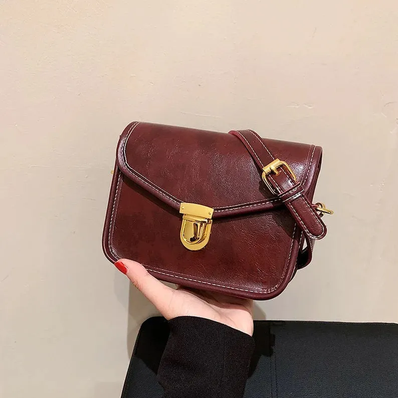 Mini Leather Bags Cute Crossbody Purse