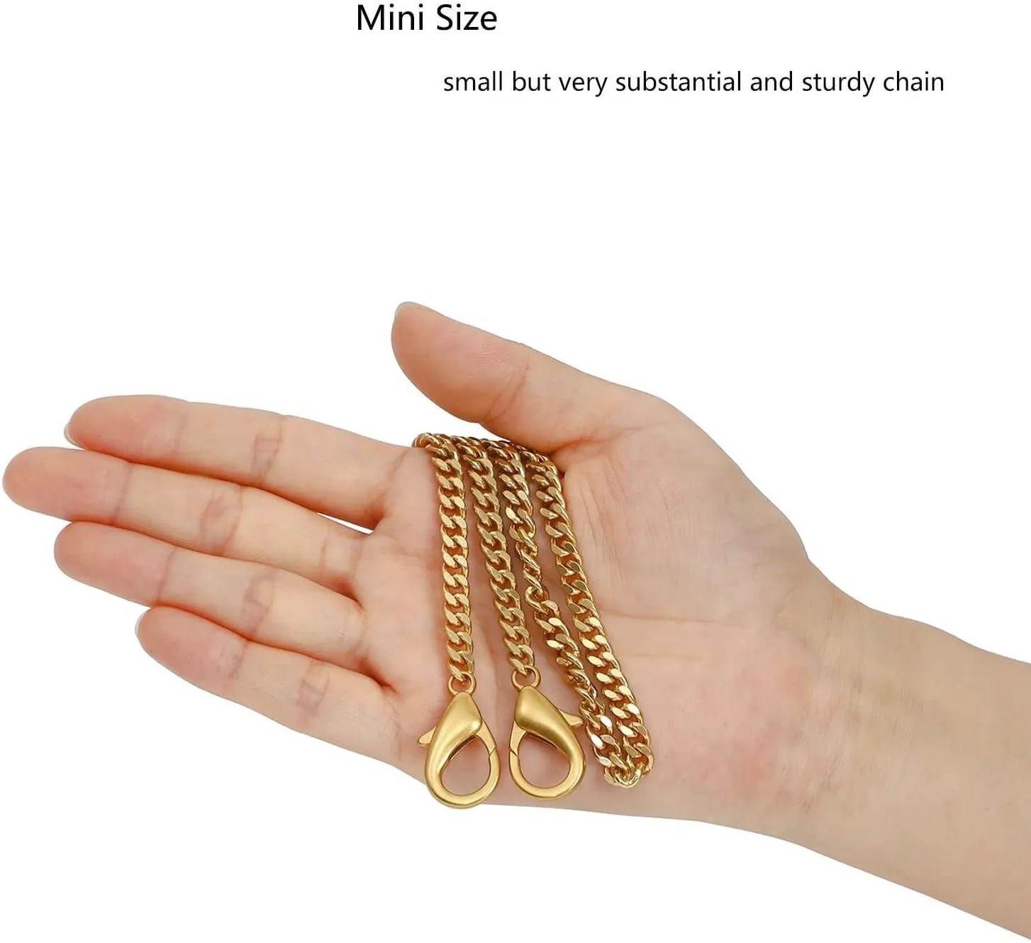 Mini Nice Purse Chain Strap Replacement Handbag Crossbody Shoulder Purse Strap Accessories Charms (Antique Gold,48 Inch)