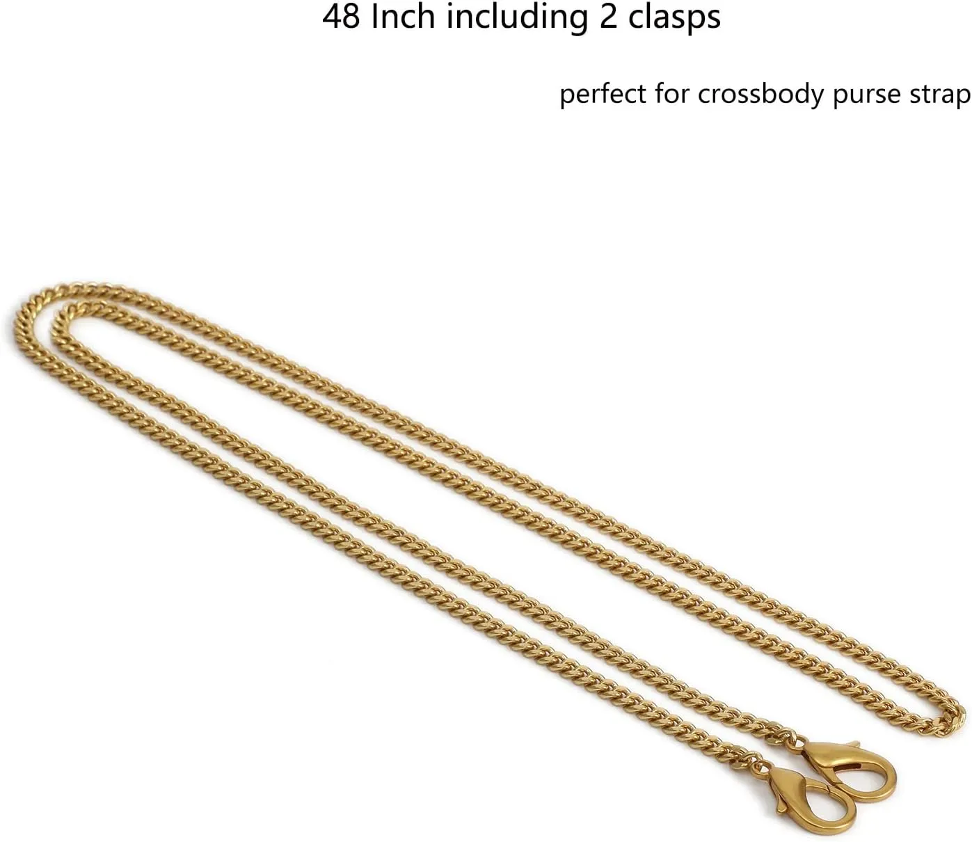 Mini Nice Purse Chain Strap Replacement Handbag Crossbody Shoulder Purse Strap Accessories Charms (Antique Gold,48 Inch)
