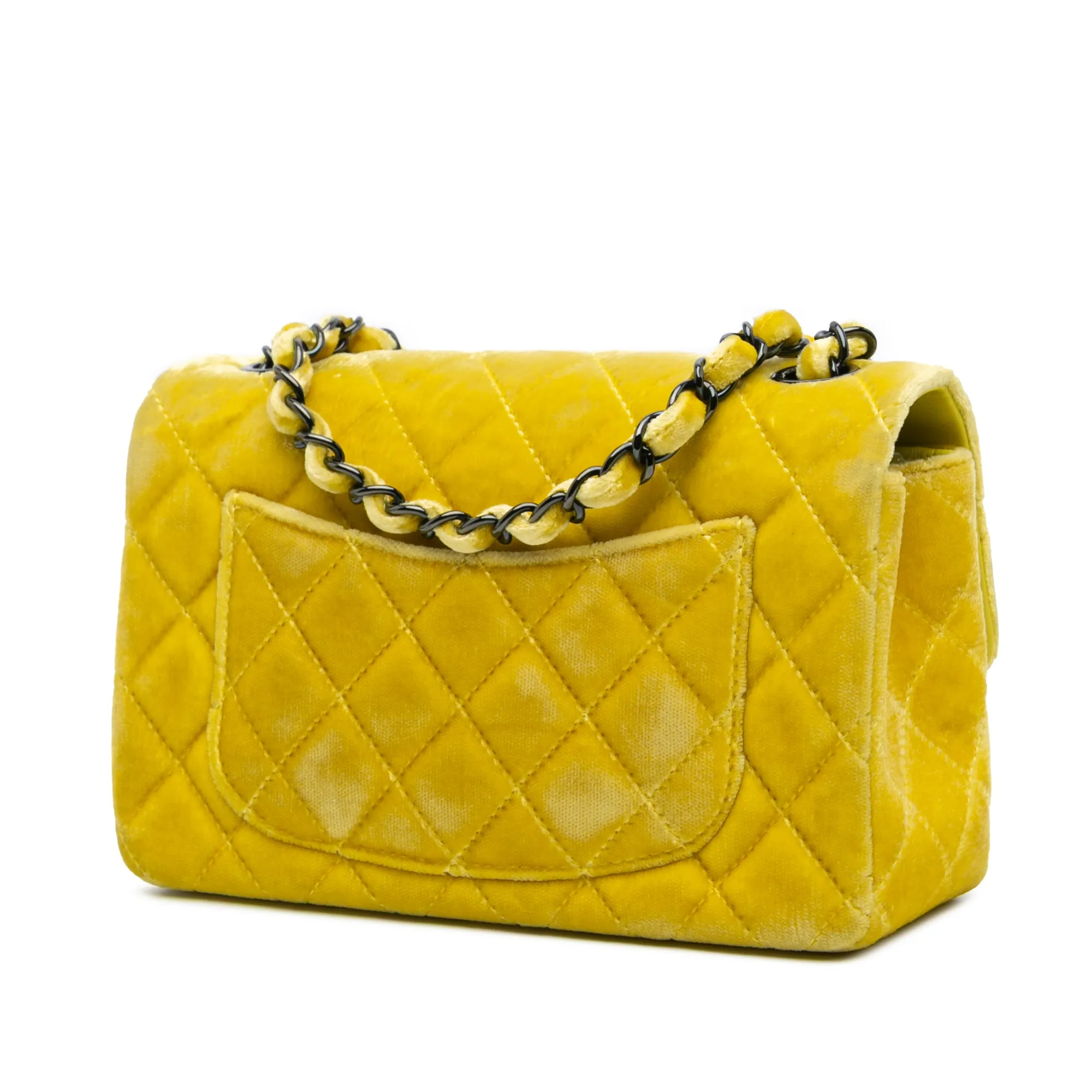 Mini Rectangular Classic Velvet Single Flap