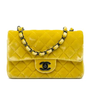Mini Rectangular Classic Velvet Single Flap