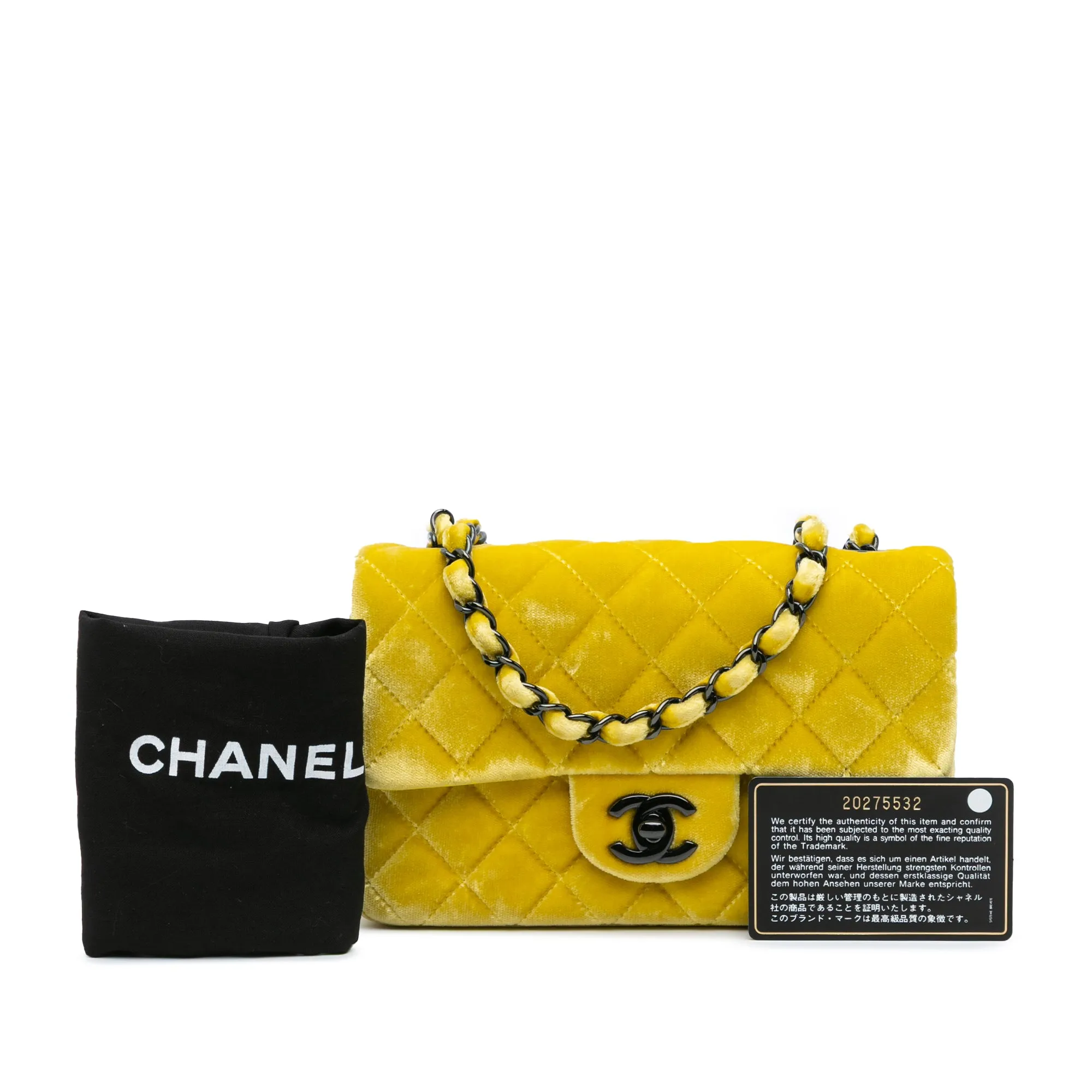 Mini Rectangular Classic Velvet Single Flap