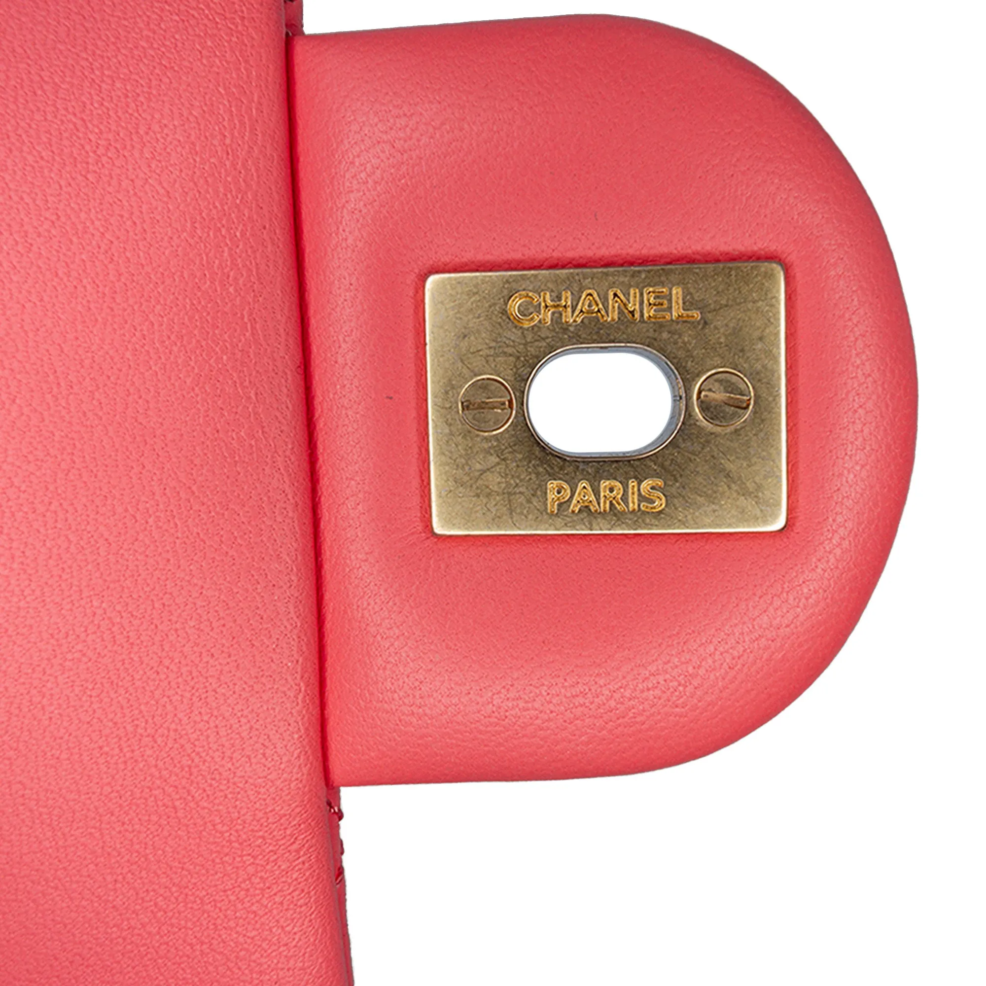 Mini Rectangular Lambskin Pearl Crush Flap