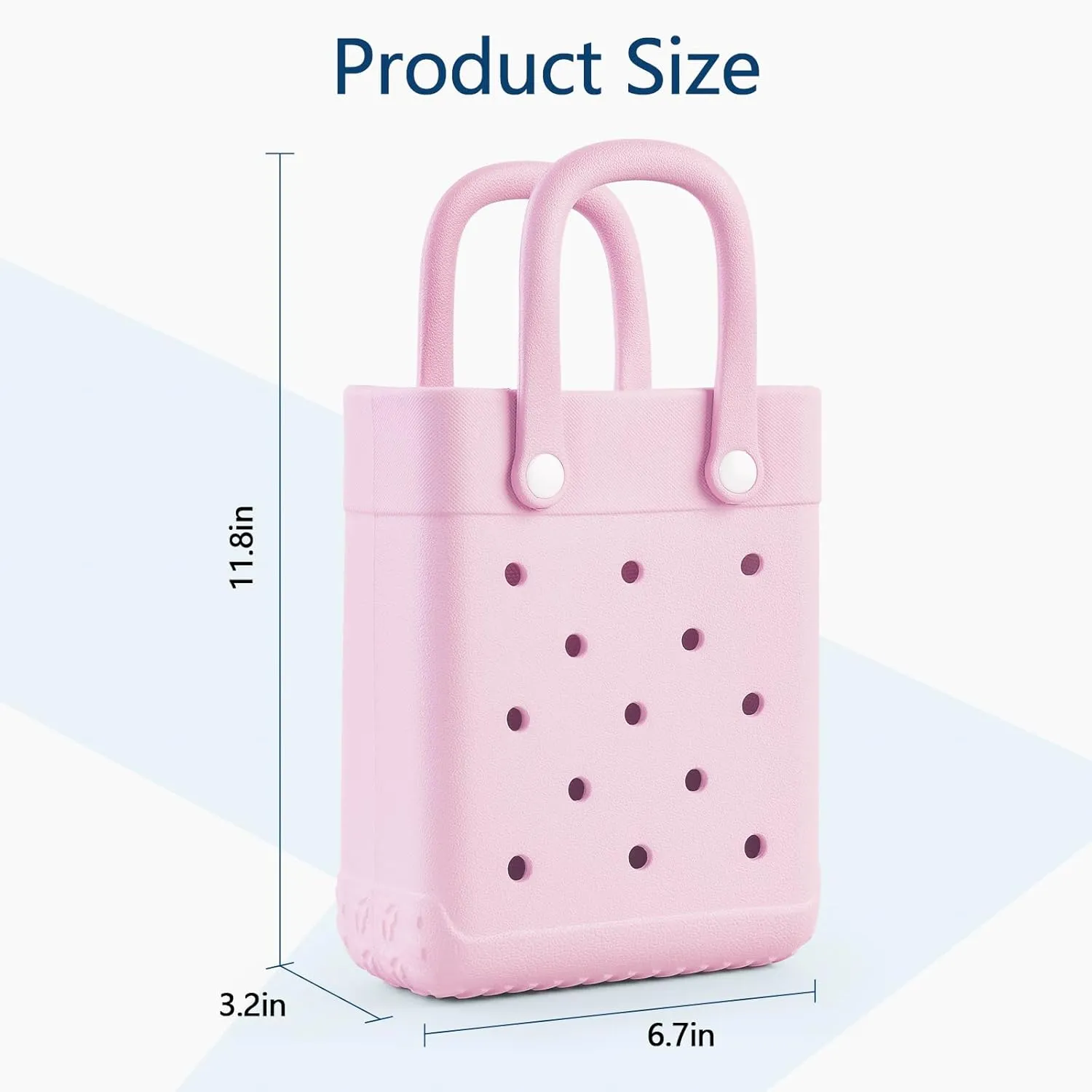 Mini Rubber Tote Bag With 7 Charms X-Small Rubber Beach Bag For Little Girls And Woman