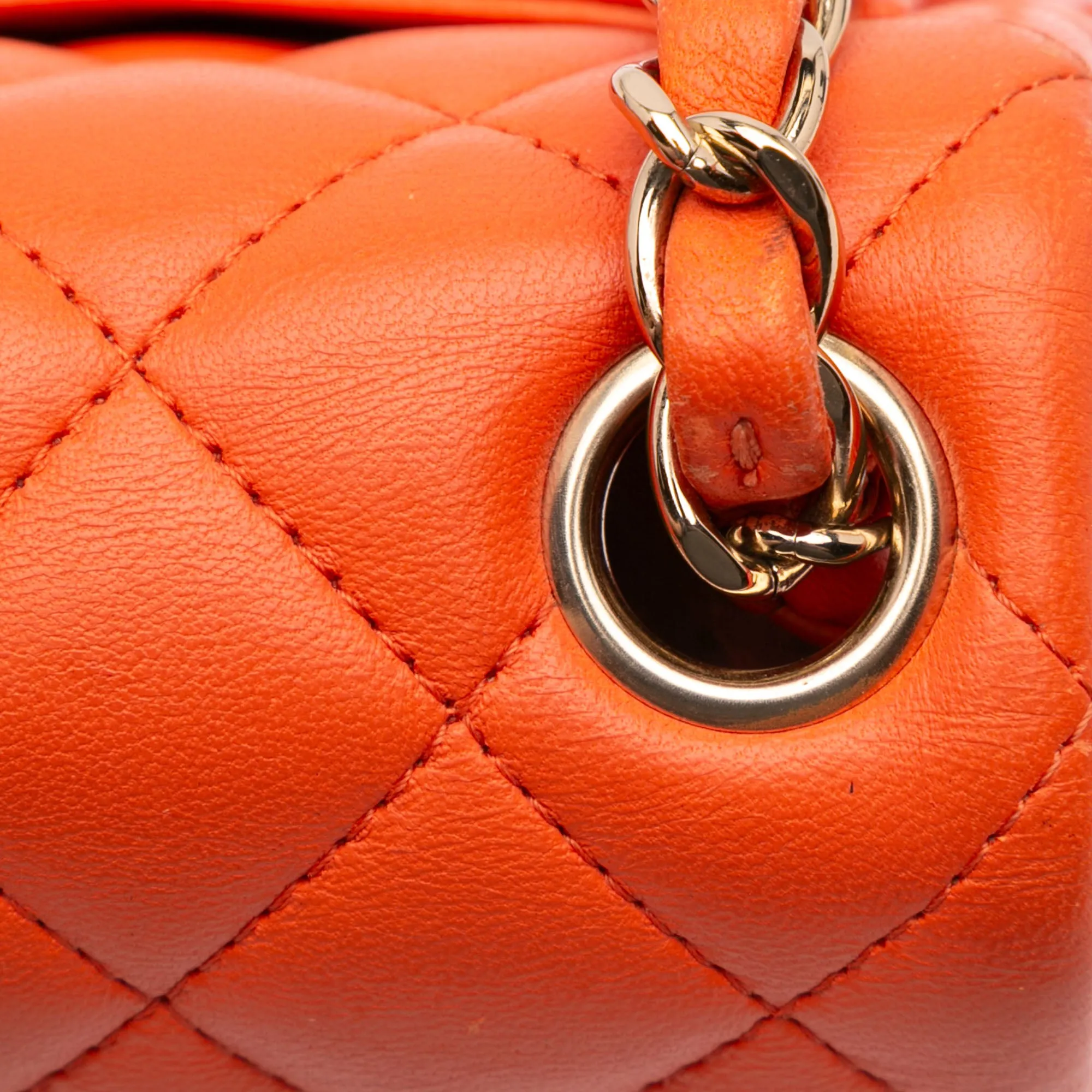 Mini Square Classic Lambskin Single Flap