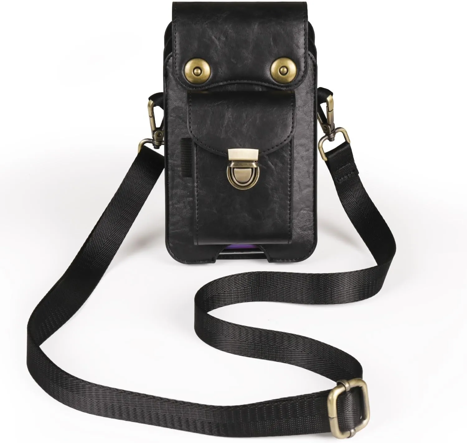 Minimalist card holder case 6.7 inch Mens Purse Cell Phone Holster w Shoulder Strap Compatible with iPhone 15 14 13 12 Pro Max,15 14 Plus,Crossbody Backpack Sling Bag, Small Waist Bag Fanny Pack Cross