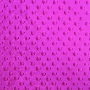 Minky Dimple Dot Soft Cuddle Fabric (Fuchsia, 1 Yard)