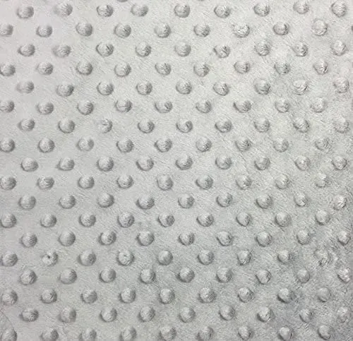 Minky Dimple Dot Soft Cuddle Fabric (Grey, 1 Yard)