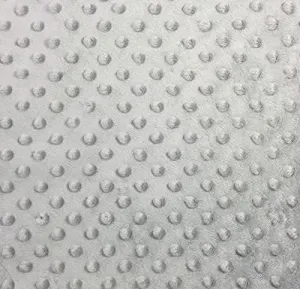 Minky Dimple Dot Soft Cuddle Fabric (Grey, 1 Yard)