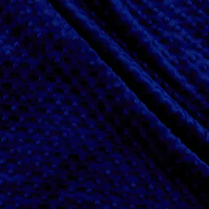 Minky Dimple Dot Soft Cuddle Fabric (Navy Blue, 1 Yard)