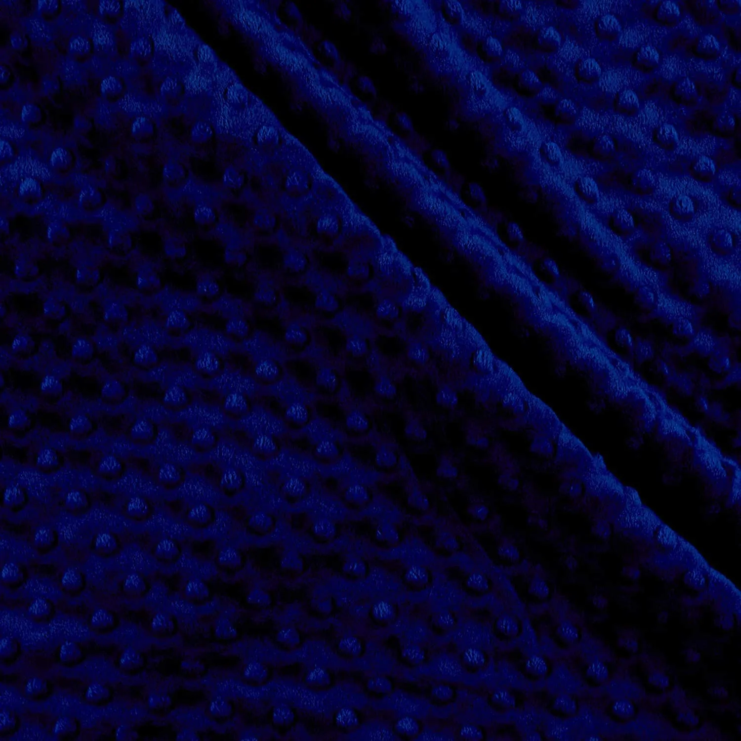 Minky Dimple Dot Soft Cuddle Fabric (Navy Blue, 1 Yard)