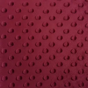Minky Dimple Dot Soft Cuddle Fabric (Viking Red, 1 Yard)