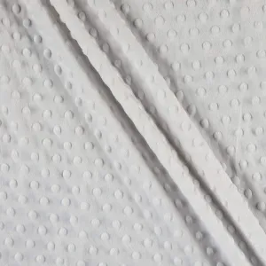 Minky Dimple Dot Soft Cuddle Fabric (White, 1 Yard)