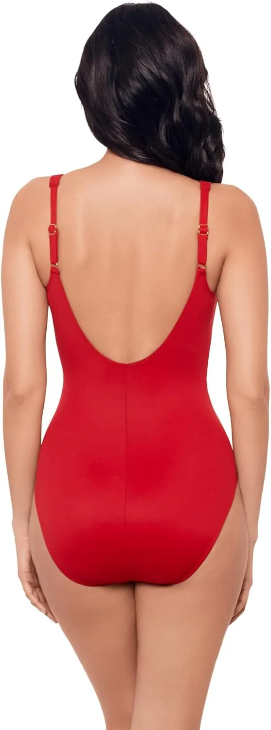 Miraclesuit Women's Plus Size Swimwear Must Have Sanibel Tummy Control Underwire One Piece Swimsuit