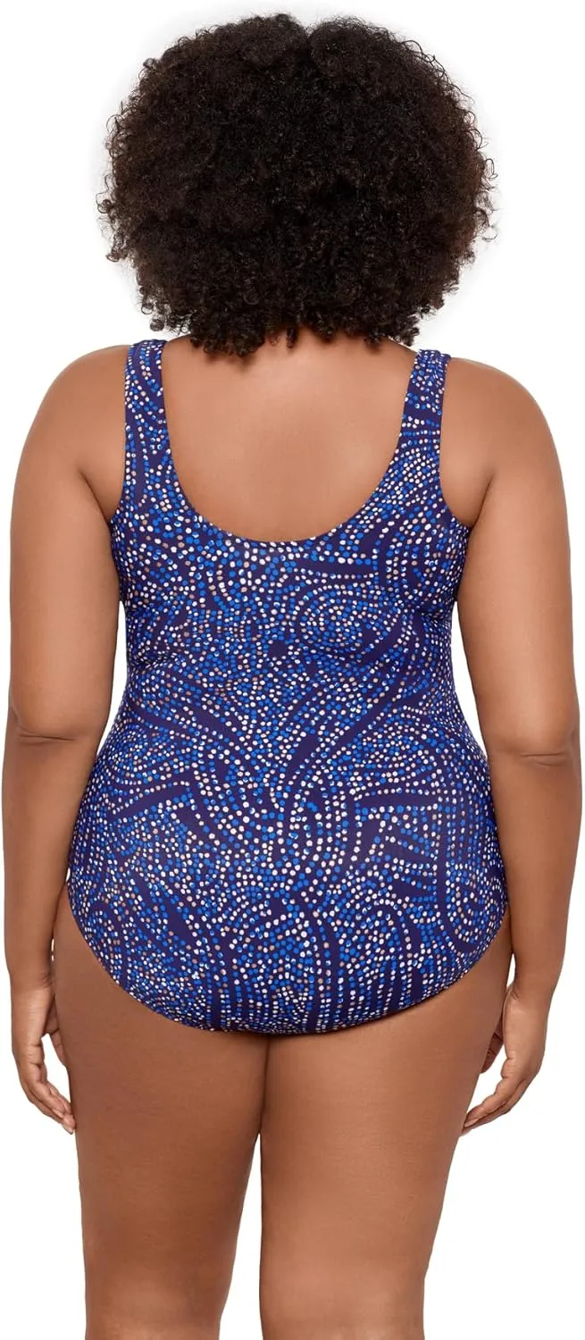 Miraclesuit Women's Plus Size Swimwear Must Haves Oceanus One Piece Swimsuit