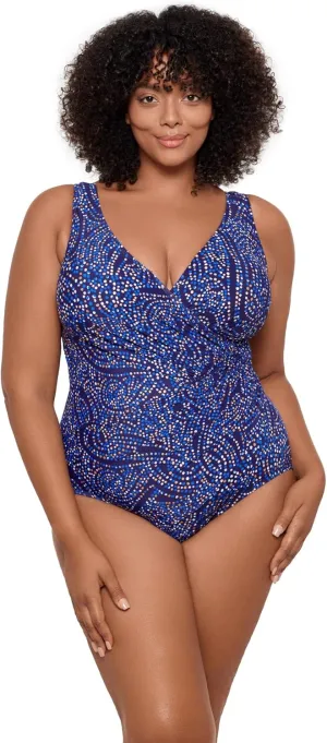 Miraclesuit Women's Plus Size Swimwear Must Haves Oceanus One Piece Swimsuit