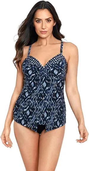 Miraclesuit Women's Swimwear DD-Cup Palatium Love Knot Tummy Control Underwire Tankini Top