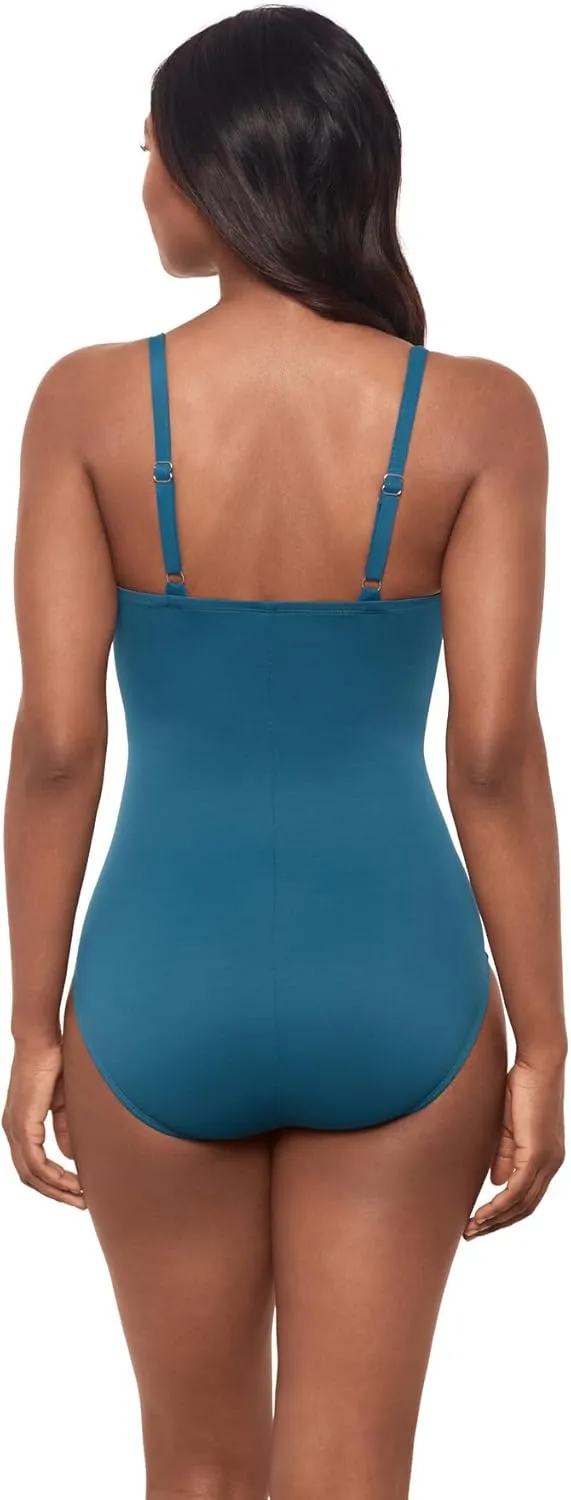 Miraclesuit Women's Swimwear Network Mystique Underwire Tummy Control One Piece Swimsuit