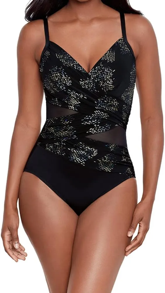 Miraclesuit Women's Swimwear Network Mystique Underwire Tummy Control One Piece Swimsuit