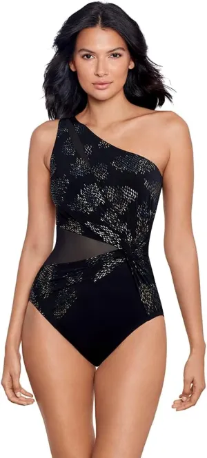 Miraclesuit Women's Swimwear Network News Minx Underwire One Shoulder One Piece Swimsuit