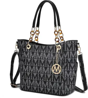 MKF Collection Shoulder Bag for Women, PU Leather Pocketbook Top-Handle Crossbody Purse Tote Satchel Handbag